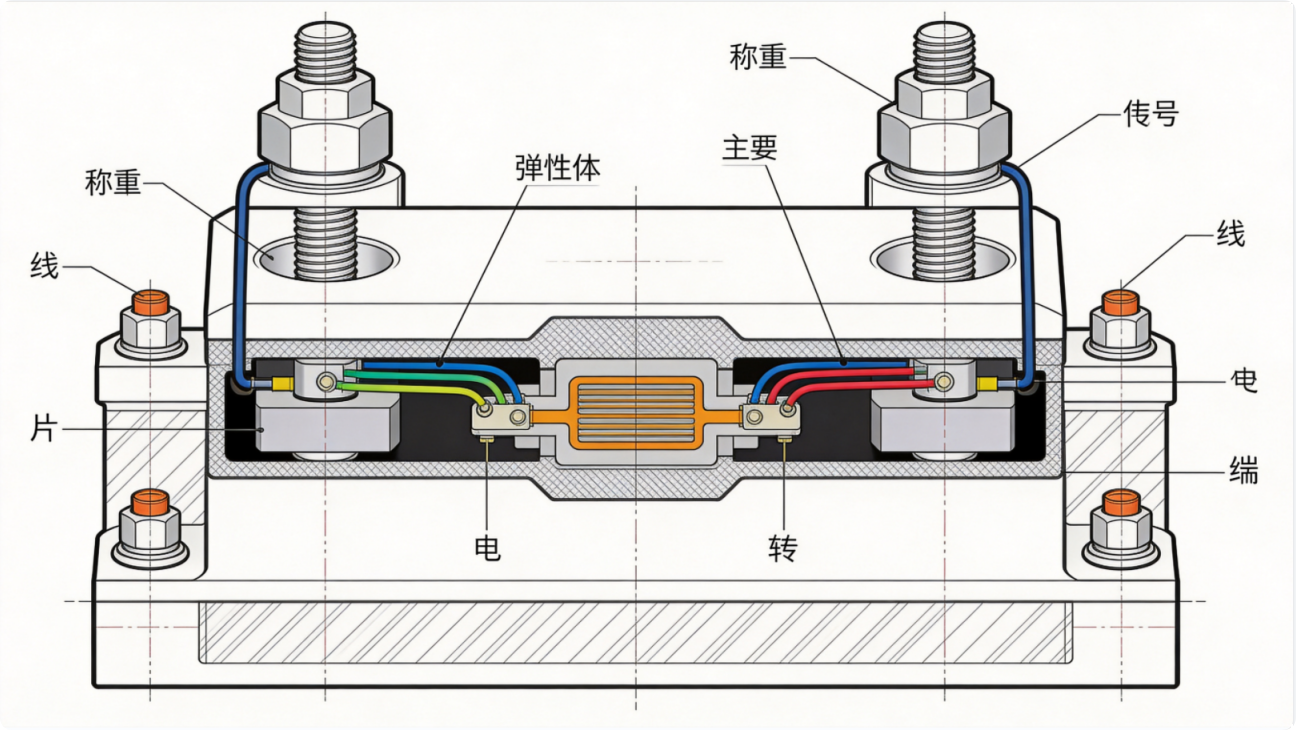 汽车衡称重传感器工作原理图